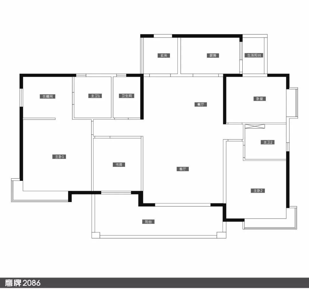 鹰牌2086新中式全屋设计方案(图14)