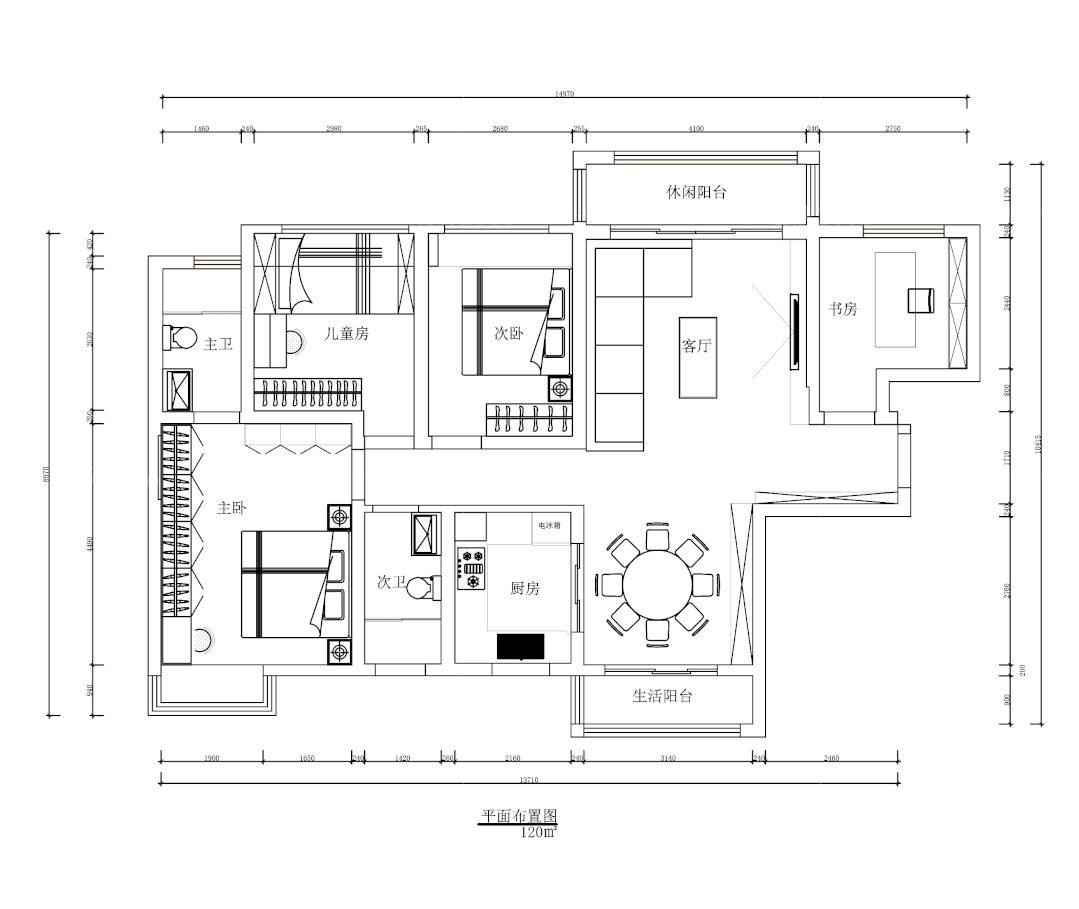开学季 | 120㎡现代风四居室，打造优雅静谧的精致生活(图1)